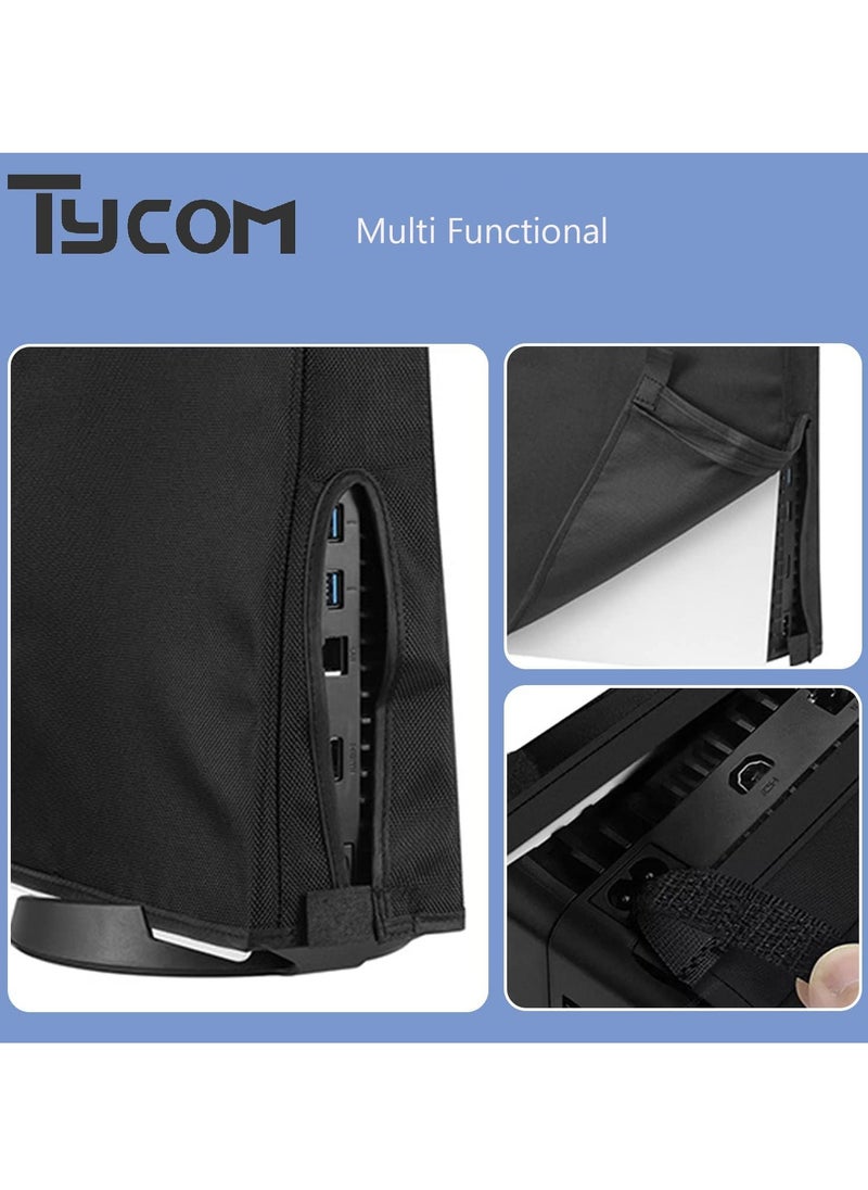 TYCOM Dust cover Bag For PS5 Slim Shockproof Hard Shell Bag Luxury Waterproof Shoulder Bag For Playstation 5 Slim Console and Accessories Organizer Cover Black.  - Image 2