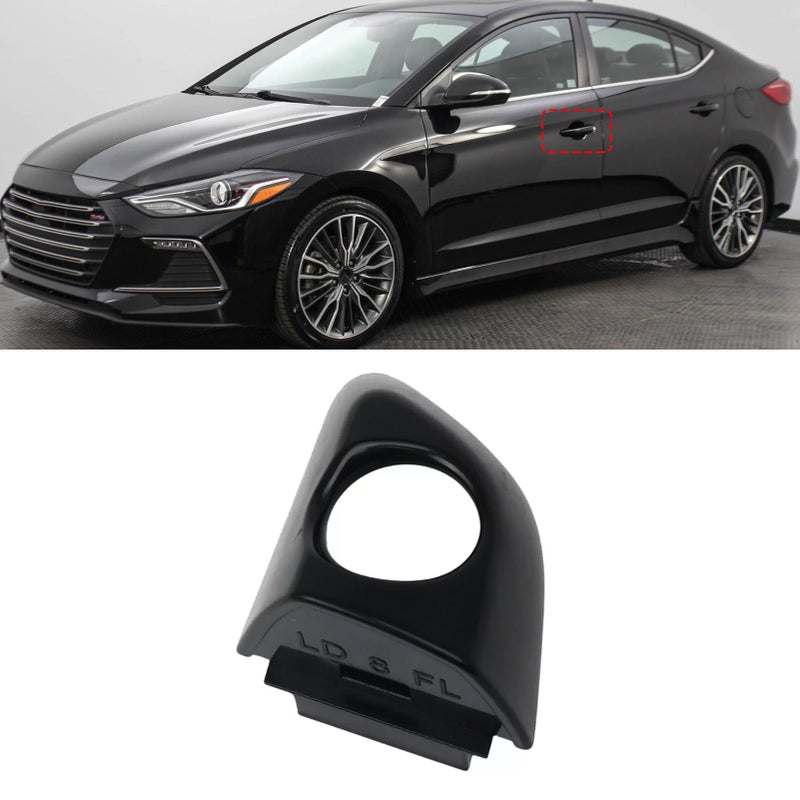 APESER Door Handle Cap Cover wKey Hole Compatible with Hyundai Elantra 201720221PC Front Left Driver Side Door Handle Cover Replacement for 82652F2010Glossy Black