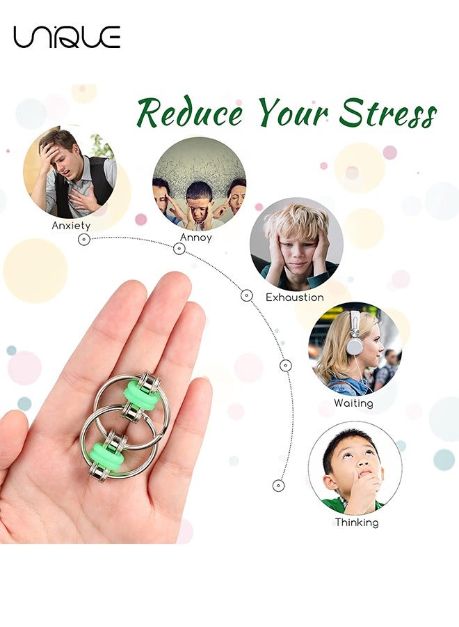 Unique 5Pcs Fidget Bike Chain Flippy Chain Toys for ADHD Stress Relief Finger Toys Fidget Flippy Key Chains for Adults and Teens - Image 3