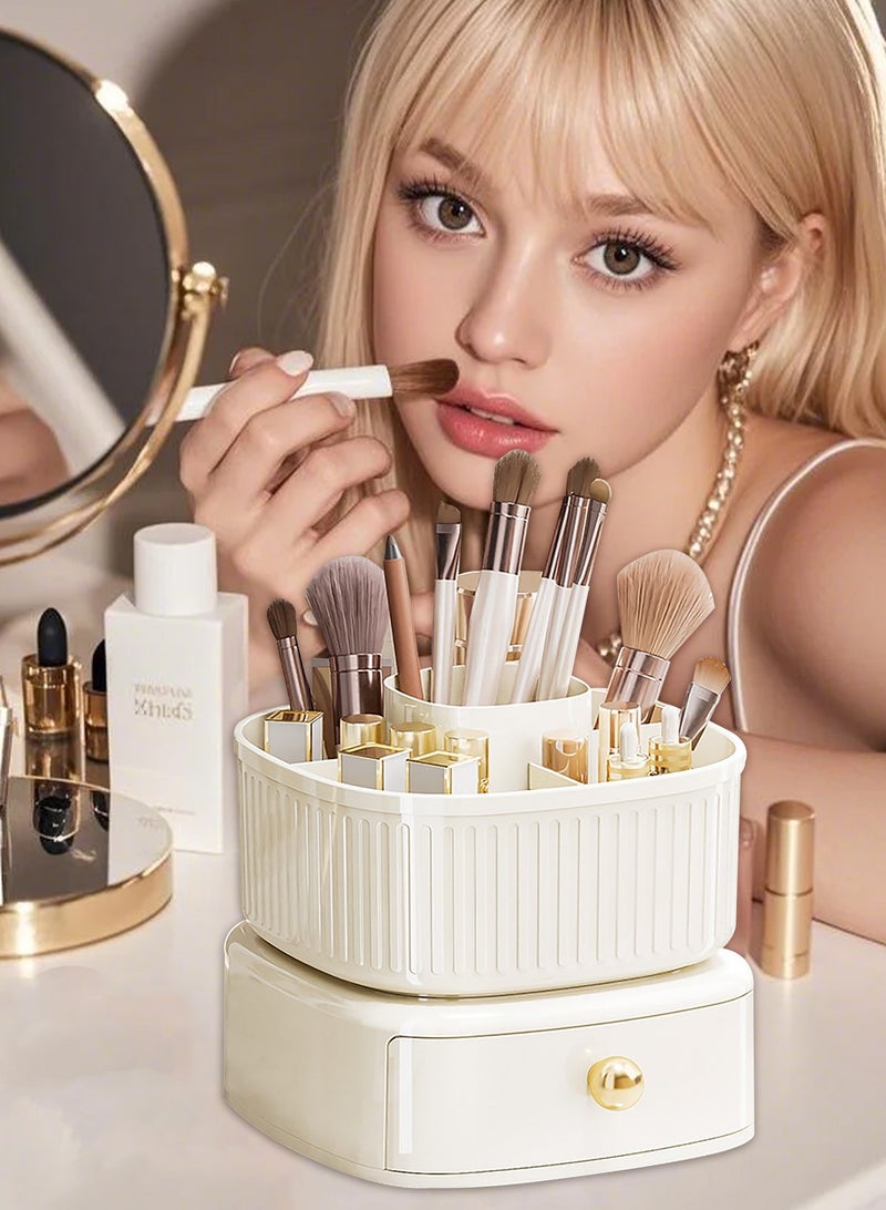 HomarKet 360° Rotating Makeup Organizer,Makeup Storage Box Large Capacity Cosmetic Display Case for Skincare Perfume Beauty Make Up Lipstick Brushes And More - Image 4