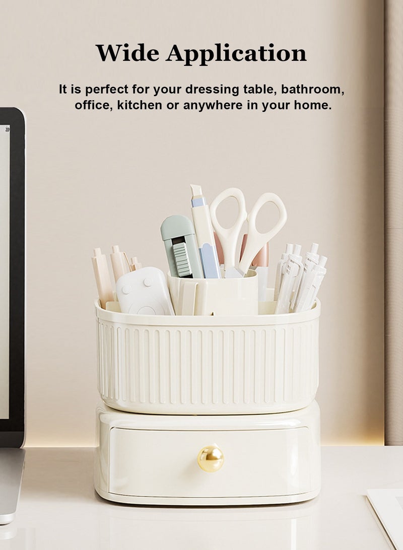 HomarKet 360° Rotating Makeup Organizer,Makeup Storage Box Large Capacity Cosmetic Display Case for Skincare Perfume Beauty Make Up Lipstick Brushes And More - Image 5