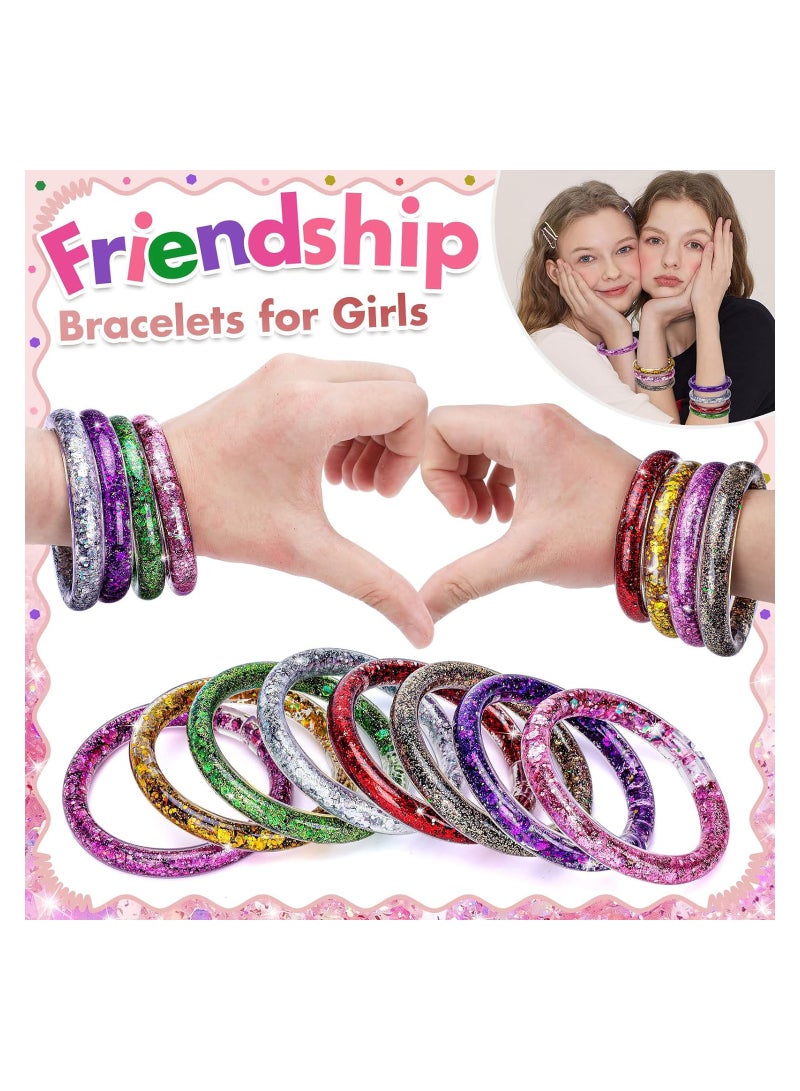 SYOSI أطقم صنع أساور الصداقة للبنات هدايا للبنات من 6 7 8 9 10 سنوات | طقم حرفي للبنات من 5-12 سنة | أطقم صنع المجوهرات كهدية عيد ميلاد للبنات - Image 3