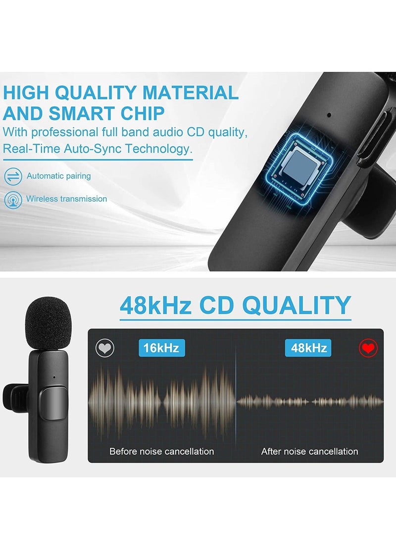 Wireless Lavalier Microphone for Type-C Phone, Plug-Play Wireless Mic with 2 Microphone for USB-C Android Phone Video Recording, Interview, Vlog, Auto Sync and Noise Reduction - Image 4