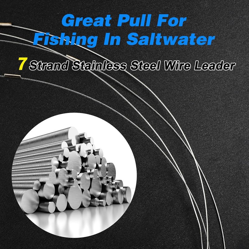 SILANON Egg Fishing Sinker Weight Rigs- 4/8pcs Flounder Rig Saltwater Stainless Steel Fishing Wire Leader with Egg Sinker Fishing Swivel Snap Connector for Trout Bottom Fishing - Image 3