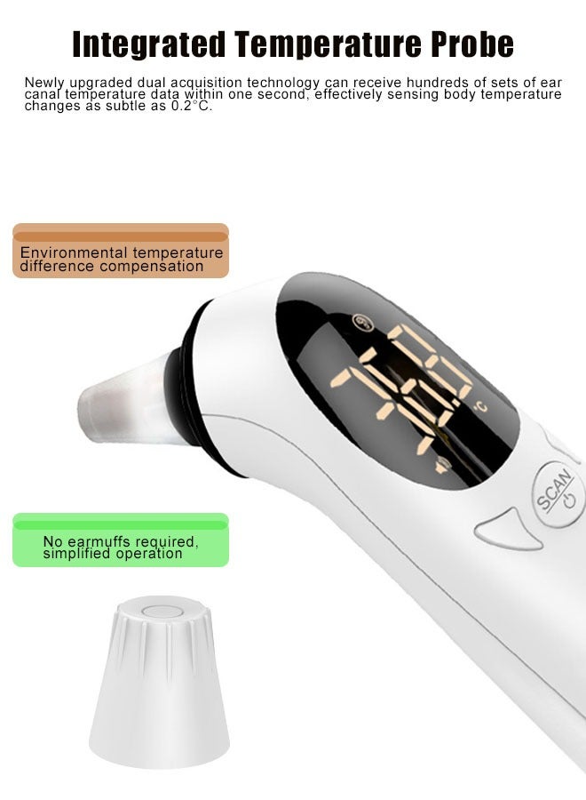 LEXIN Rechargable Non Contact Medical Grade Infrared Ear Thermometer for Babies Children and Adults - Image 2