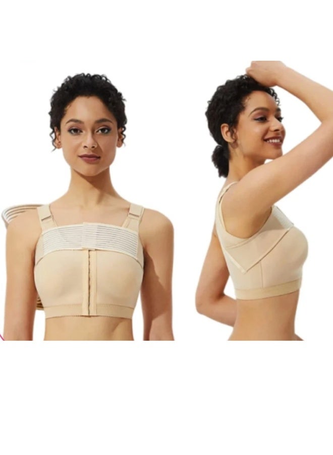 Women's bra with compression belt for use after surgery and cosmetic plastic procedures such as lifts, liposuction, and augmentation. - Image 2