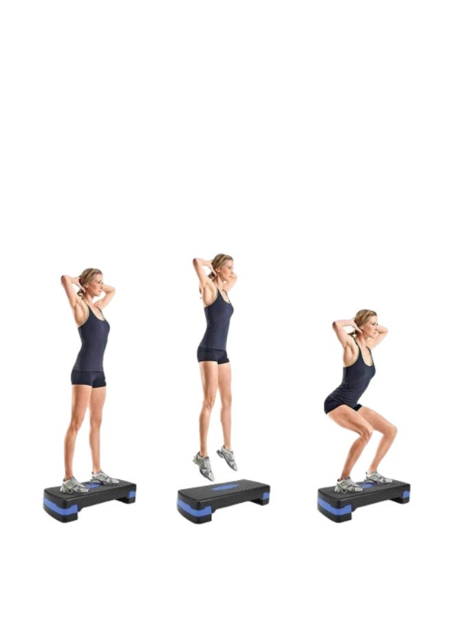 BLOOMING TIME Aerobic Step Exercise Step Full And Compact Sizes Workout Deck With Adjustable Riser Height And Non Slip Textured Surface  - Image 2