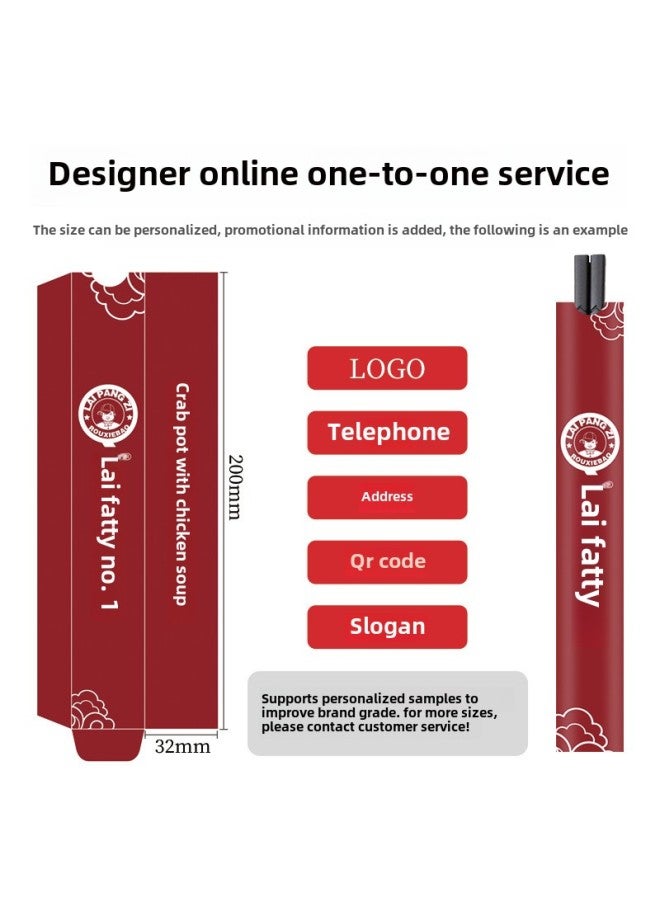 Disposable Chopsticks Set Custom Source Made Coated Paper Waterproof Chopsticks Set Logo Chopsticks Set Custom-Color:Red-Specifications:Quote On Demand - Image 4