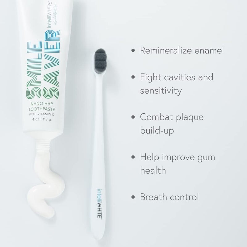 Intelliwhite Smile Saver Hydroxyapatite (HAP) & Vitamin D Fluoride-Free Concentrated Toothpaste with Xylitol; Helps Deposit Minerals to Tooth Surface - Image 2