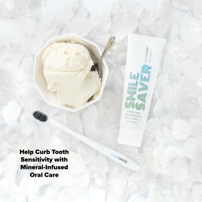 Intelliwhite Smile Saver Hydroxyapatite (HAP) & Vitamin D Fluoride-Free Concentrated Toothpaste with Xylitol; Helps Deposit Minerals to Tooth Surface - Image 4