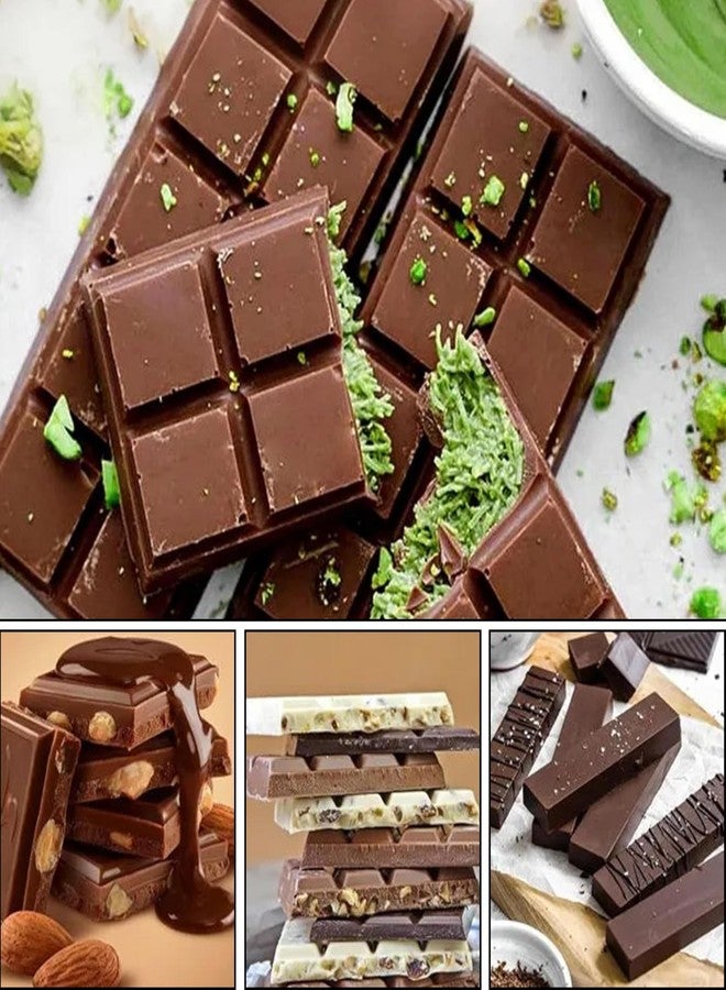 Importados unknown Dubai Chocolate Bar Mold. 2 set, 4 pieces- Dubai for Pistachio Food Grade Silicone Mold Deep- Non-Stick Chocolate Molds for Stuffed Bar, Candy, Snacks - Image 5