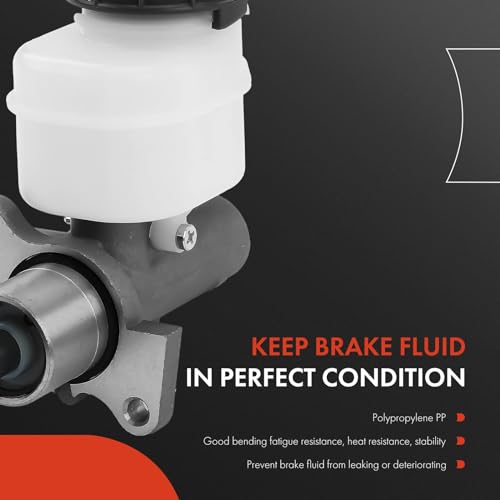 A-Premium Brake Master Cylinder with Reservoir and Cap Compatible with Acura and Honda Vehicles - For MDX 2003-2006, Pilot 2005-2008, Ridgeline 2006-2008 - Replaces 133174, 46100S3VA11 - Image 3