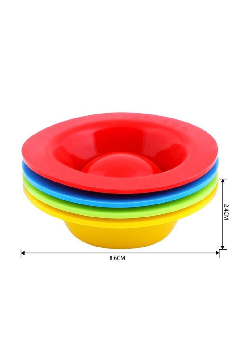Excefore - Egg Cups, 4pcs Silicone Set Egg Cups Stand, Easy to Clean Plastic Egg Cups for Kitchen Boiled Eggs Breakfast - Image 1