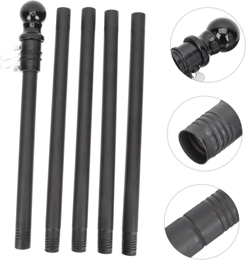 Locally packed stock POPETPOP 6FT Black Stainless Steel Flag Pole for Outdoor Use Anti-Winding 5 Sections for Yard and Garden Display Varied dimensions Stackable design Multiple sizes Gulf user preference oriented build Fade proof Field test upgraded craftsmanship UV resistant Diverse purchase options Wide use compliant quality Global mainstream design picks All choice modern design Scheduled warehouse deliver Organized shipment arrange Easy handling optimized design Multiple design variants Home & professional compatible Durability boosted processed material All climate suitability Globally trusted affordable quality Good ventilation Odor free color Simple practical structure Classic trendy design picks Diverse purchase plan - Image 4
