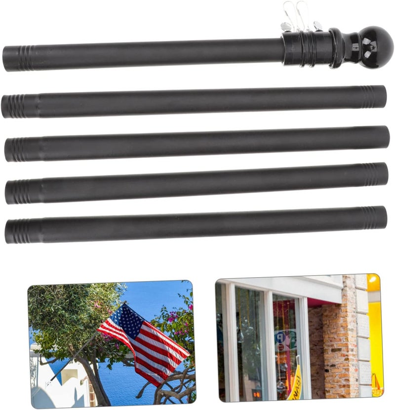 Locally packed stock POPETPOP 6FT Black Stainless Steel Flag Pole for Outdoor Use Anti-Winding 5 Sections for Yard and Garden Display Varied dimensions Stackable design Multiple sizes Gulf user preference oriented build Fade proof Field test upgraded craftsmanship UV resistant Diverse purchase options Wide use compliant quality Global mainstream design picks All choice modern design Scheduled warehouse deliver Organized shipment arrange Easy handling optimized design Multiple design variants Home & professional compatible Durability boosted processed material All climate suitability Globally trusted affordable quality Good ventilation Odor free color Simple practical structure Classic trendy design picks Diverse purchase plan - Image 5