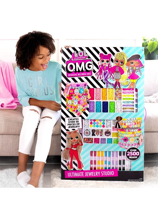 L.O.L. SURPRISE! - O.M.G. Double Feature Ultimate Jewelry Studio Over 2500 Beads Create 50+ Pieces Of Jewelry Doll Charms Alphabet Beads & Stickers Bead Kit For Kids Ages 6 7 8 9 - Image 1