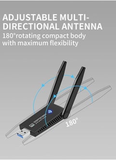 Arabest Wireless USB WiFi Adapter,1300Mbps Dual Band 2.4/5Ghz Wireless Network External Receiver,5dBi Dual Band Wifi Dongle For PC/Desktop/Tablet/Laptop  - Image 5