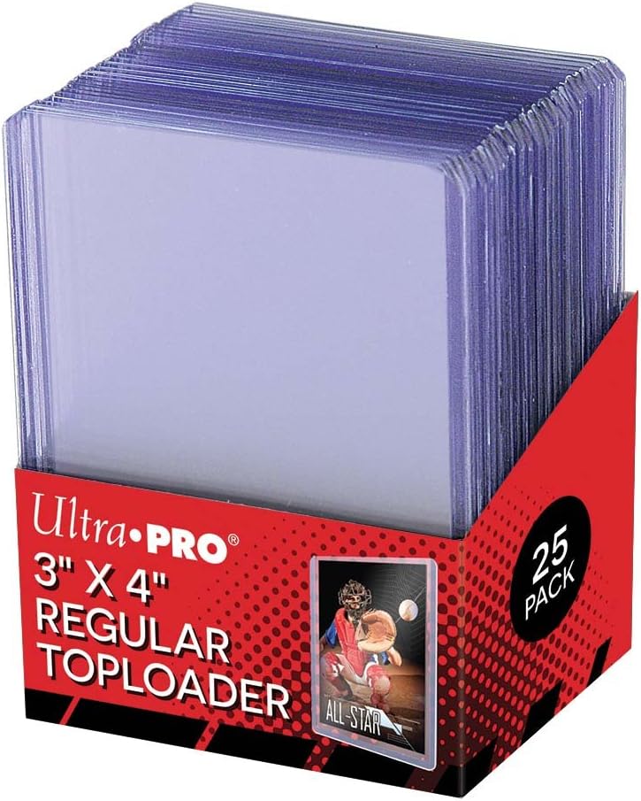 Ultra Pro 25-3 X 4 Top Loader Card Holder for Baseball, Football, Basketball, Hockey, Golf, Single Sports Cards Top Loads - Sportcards Card Collecting Supplies - Image 1