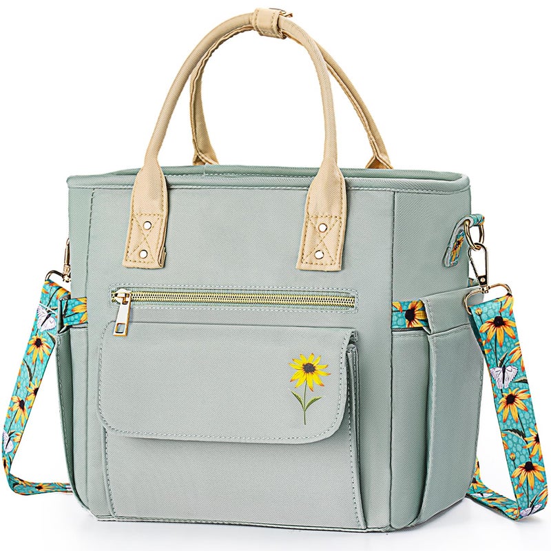 GLORIEROO Deluxe Insulated Lunch Box Bag Women - Leakproof Waterproof Cooler with Multi Pockets Removable Strap for Work Picnic - Teacher Mothers Day Christmas Birthday Gifts - Image 1