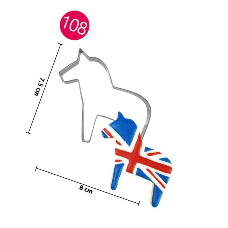 4Pcs Stainless Steel Horse Cookie Cutter Set For Baking And Fruit Cutting - Image 3