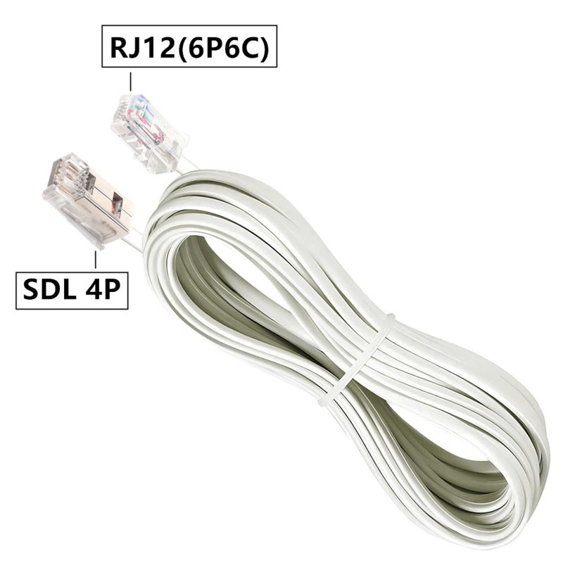 RJ12 6P6C Male to 4P Male Telephone Extension Cable Style B - Image 4