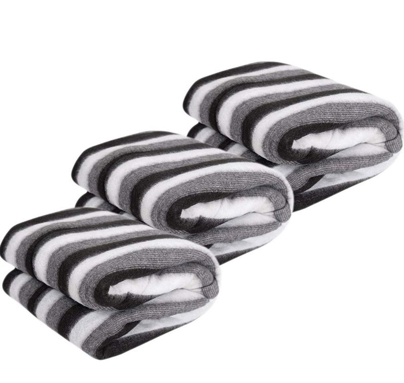 Goyal's ® Fleece 250 TC Single Bed Blanket- Set of 3 (Black Stripes) - Image 5