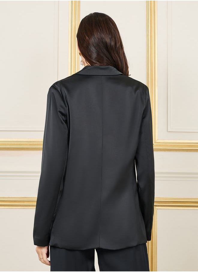 Styli - Satin Single Breasted Regular Fit Blazer - Image 1