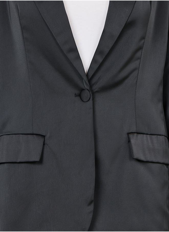 Styli - Satin Single Breasted Regular Fit Blazer - Image 1