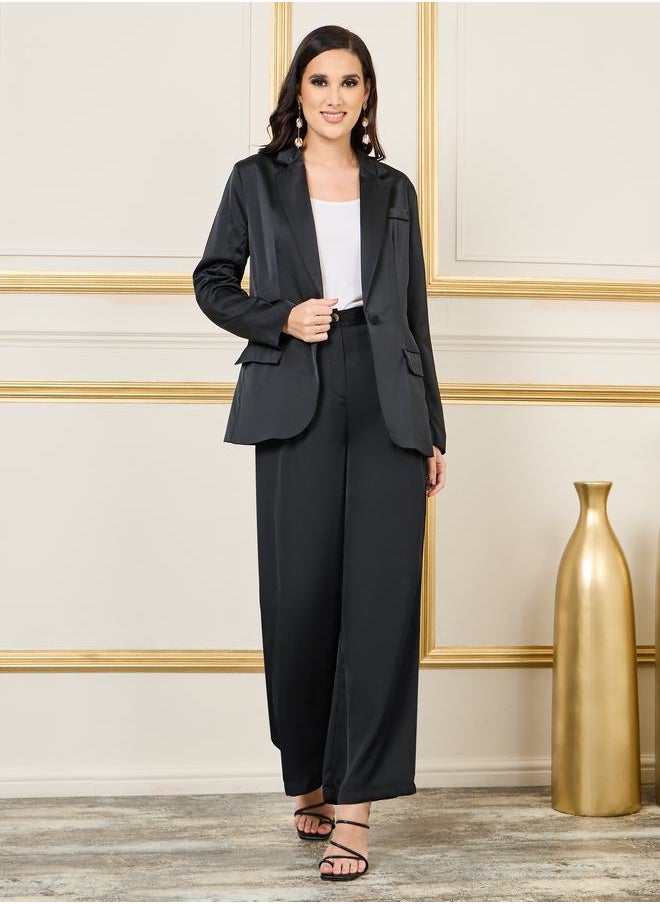 Styli - Satin Single Breasted Regular Fit Blazer - Image 1
