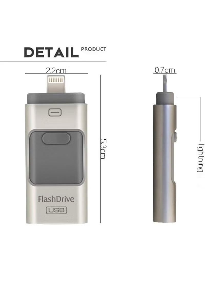 Generic - Flash Drive Compatible with iPhone 256GB, USB Memory Stick Photo Stick External Storage Thumb Drive for iPhone iPad Android Computer - Image 1