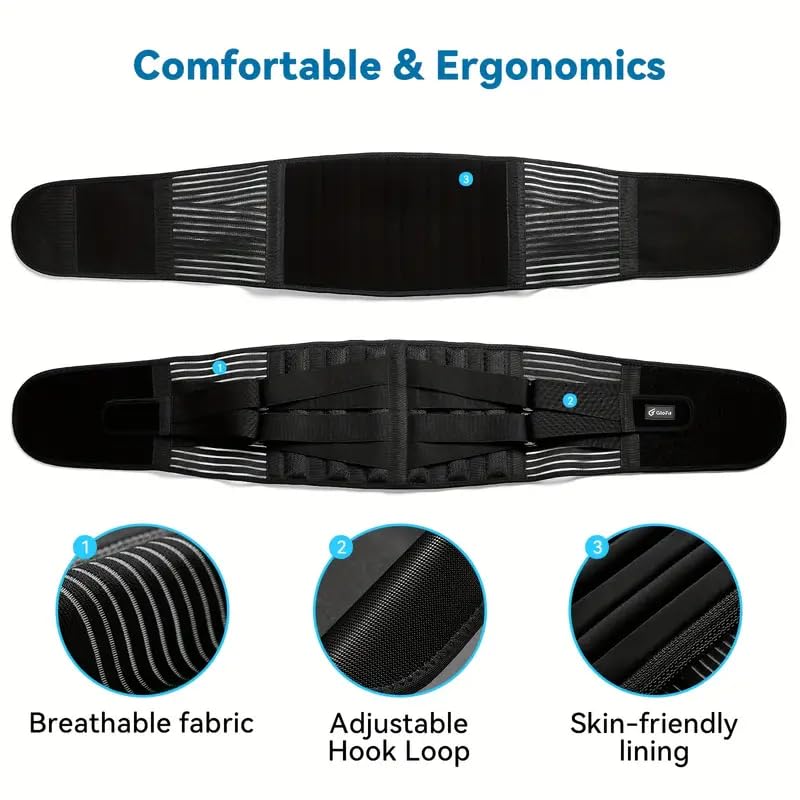 Xfinity Fitness Lumbo Sacral Belt – Adjustable Lumbar Support Brace | Pain Relief for Sciatica, Strains & Spasms | 5 Splints for Stability & Posture Correction - Image 2