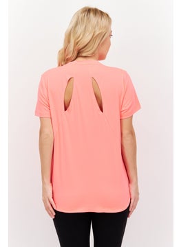 PUMA Women Sportswear Fit Brand Logo Training T-Shirt, Coral  - Image 4