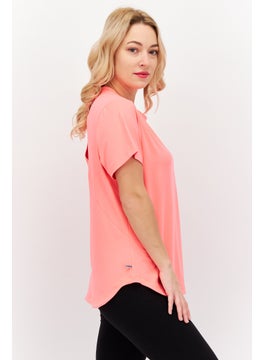 PUMA Women Sportswear Fit Brand Logo Training T-Shirt, Coral  - Image 2