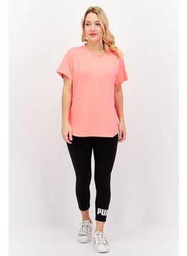 PUMA Women Sportswear Fit Brand Logo Training T-Shirt, Coral  - Image 3