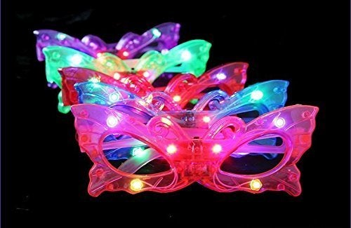 favela led glasses birthday return gifts for kids & party supply gift item- flashing party light up neon led eye goggles toy best gift for boys & girls sunglasses (pack of 6)- Multi color - Image 5