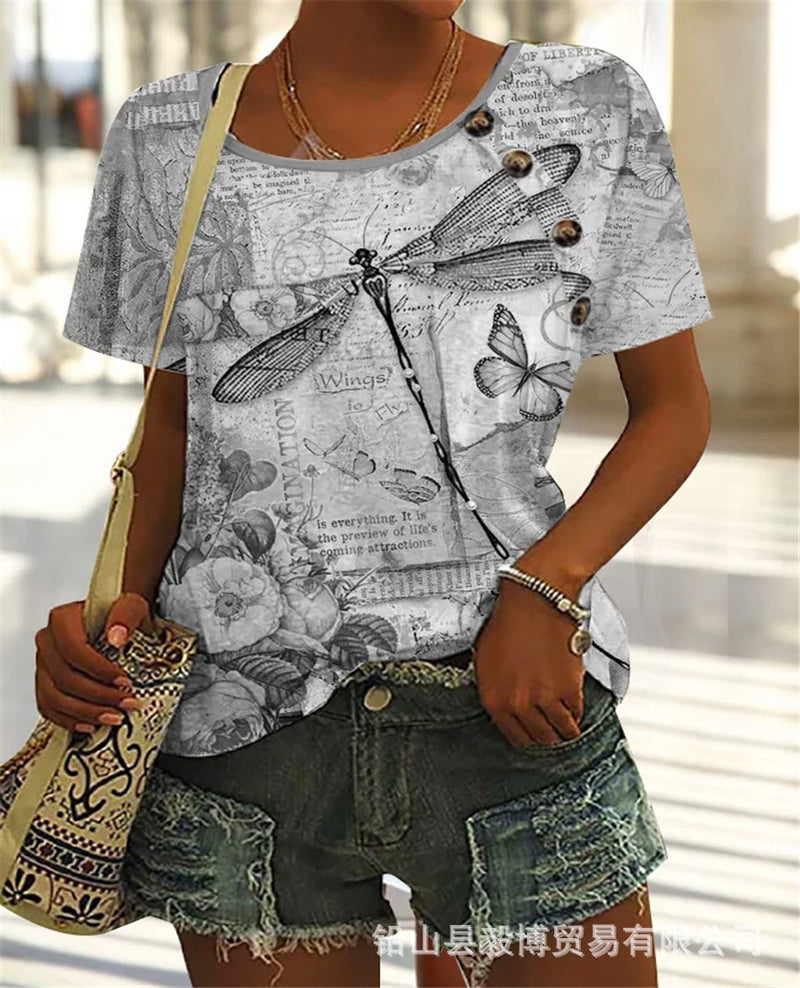 Summer T-Shirt New Fashion Cute Fox 3D Animal Print Men'S Casual Sports Short Sleeve Shirt - Image 1