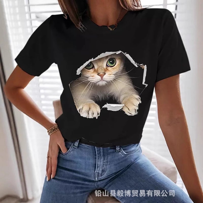 Summer T-Shirt New Fashion Cute Fox 3D Animal Print Men'S Casual Sports Short Sleeve Shirt - Image 3