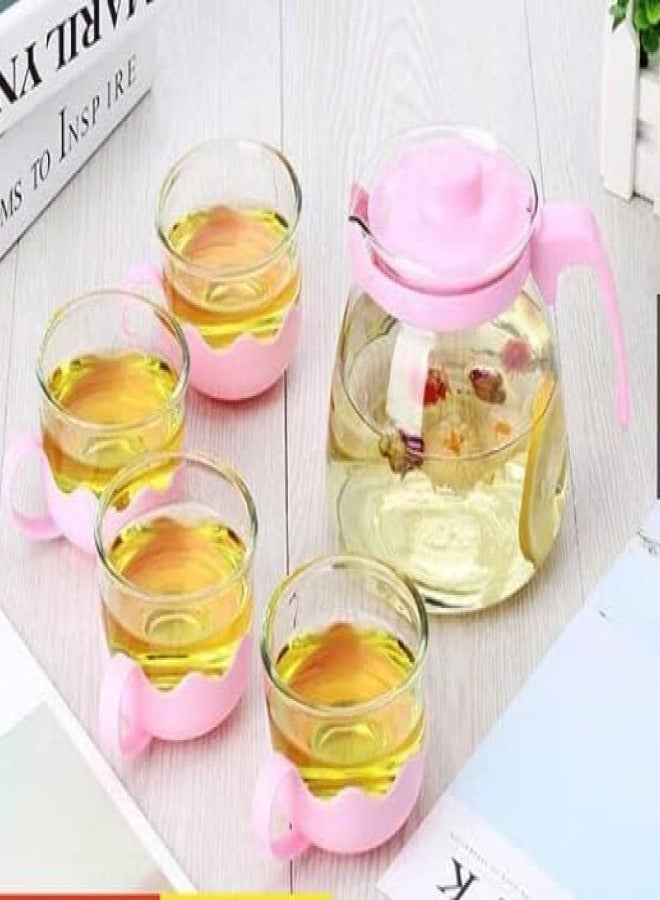 طقم تقديم شاي 5 قطع متعدد الالوان - Image 1