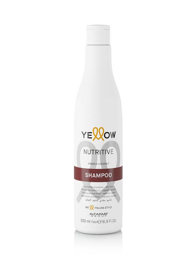 ALFAPARF MILANO - Yellow Nutritive shampoo with argan and coconut for dry hair 500ml - Image 1