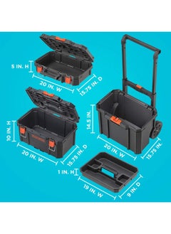 beyond by BLACK DECKER BLACK DECKER BDST60500APB Stackable Storage System - 3 Piece Set  Small  Deep Toolbox  and Rolling Tote - pzsku/ZB79FEF05D7D695200934Z/45/_/1720070757/290c7fbf-3e8d-4bd4-a4dc-4eaa376ec5d5