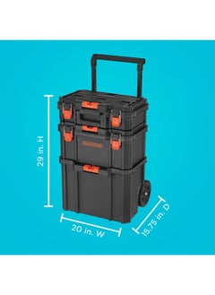 beyond by BLACK DECKER BLACK DECKER BDST60500APB Stackable Storage System - 3 Piece Set  Small  Deep Toolbox  and Rolling Tote - pzsku/ZB79FEF05D7D695200934Z/45/_/1720070759/0fdba99c-85a9-4623-b69d-ae46ff5c4555