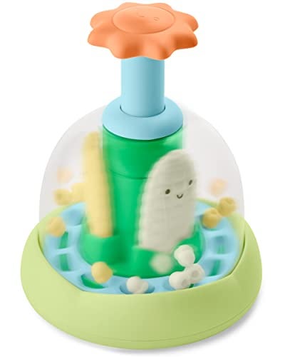 Skip Hop Press & Spin Baby Toy, Farmstand What's Poppin Corn Spinner - Image 4