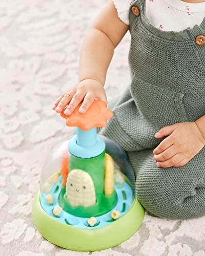 Skip Hop Press & Spin Baby Toy, Farmstand What's Poppin Corn Spinner - Image 5