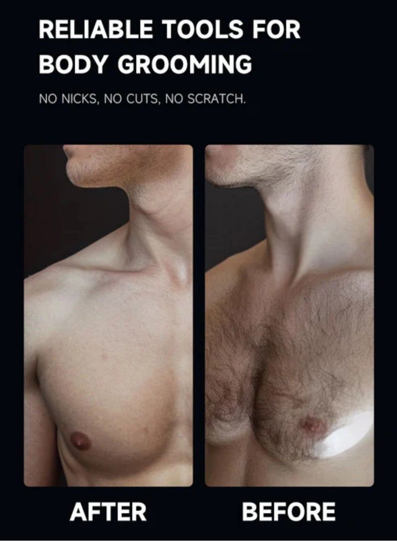 ENCHEN Spark 2 Body Hair Trimmer – Waterproof, Skin-Safe Ceramic , 80-90 Mins Runtime, Built-in LED Light, Travel Lock, Multi-Functional Display, Storage Base, 3 Length Guide Combs (3-12mm) – Black - Image 5