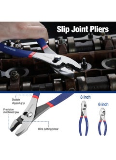 WORKPRO 7-Piece  Pliers Set With Groove Joint Long Nose Slip Joint Linesman And Diagonal Pliers For Diy And Home Use  - Image 3