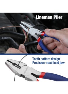 WORKPRO 7-Piece  Pliers Set With Groove Joint Long Nose Slip Joint Linesman And Diagonal Pliers For Diy And Home Use  - Image 5