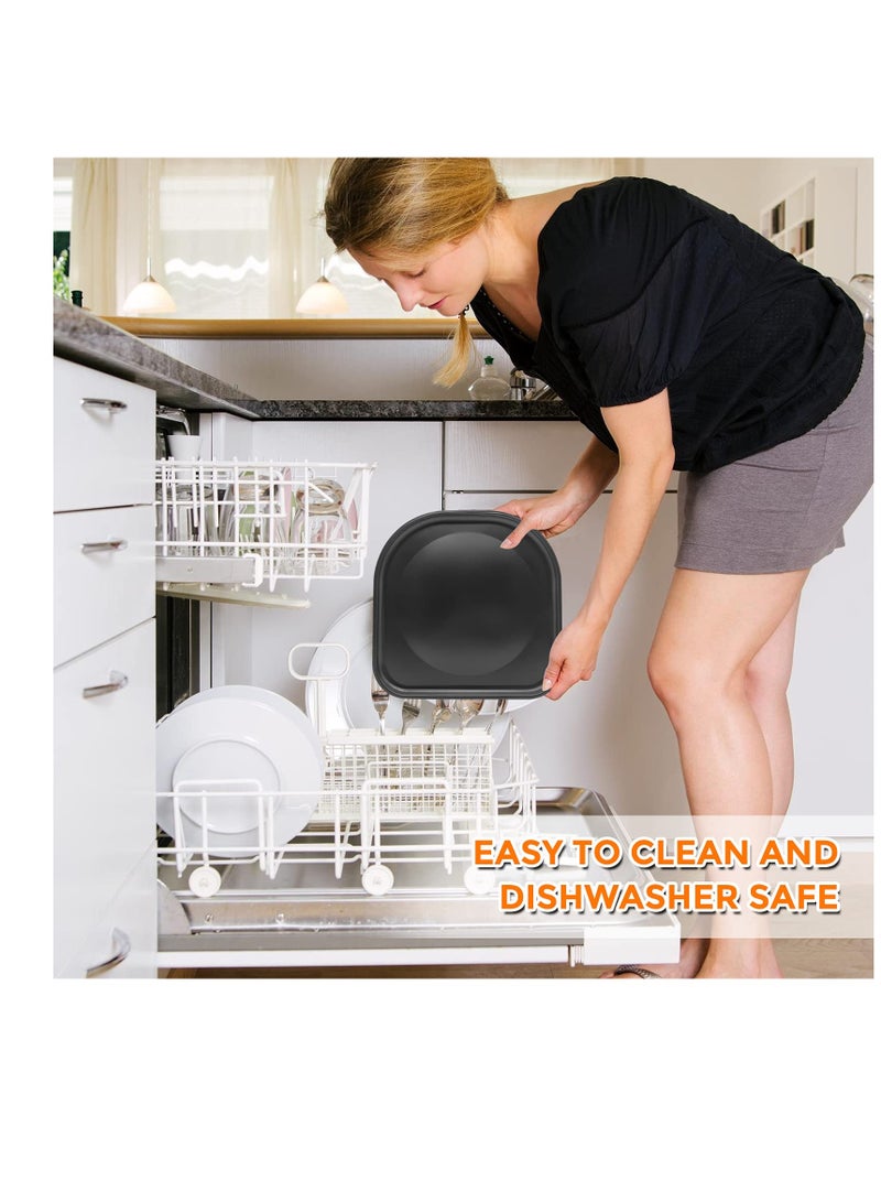 SYOSI Air Fryer Drip Pan for PowerXL Air Fryers, 2 PCS Premium Air Fryer Drip Tray Replacement Parts for PowerXL Vortex 6QT 10QT Air Fryer Pro Plus, Nonstick, Dishwasher Safe, Black - Image 4