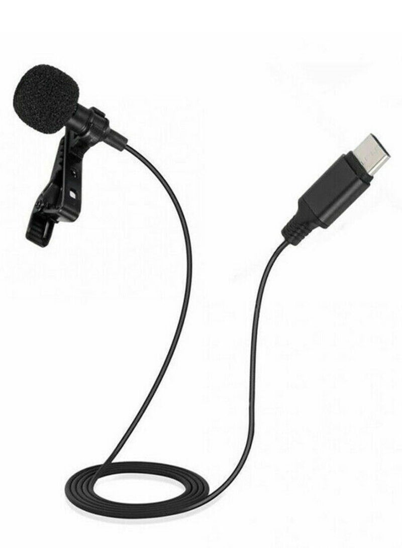 ELTRAZONE USB C Lavalier Lapel Microphone for Video Recording Mini Type C/3.5mm Clip-on Mic Plug Play Lav Mic for Android Phone PC Laptop - Image 1