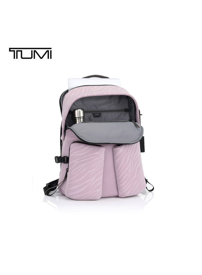 Tumi Devoe Women's High-end Fashion Backpack Trendy Travel Shoulder Bag Lilac Purple New Year Gift - Image 1