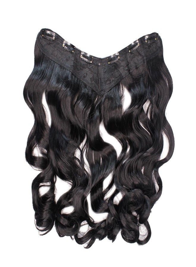 GLAN Synthetic Long Hair Extension for Women to Increase Instant Hairs Length (Curly Black) - Image 2